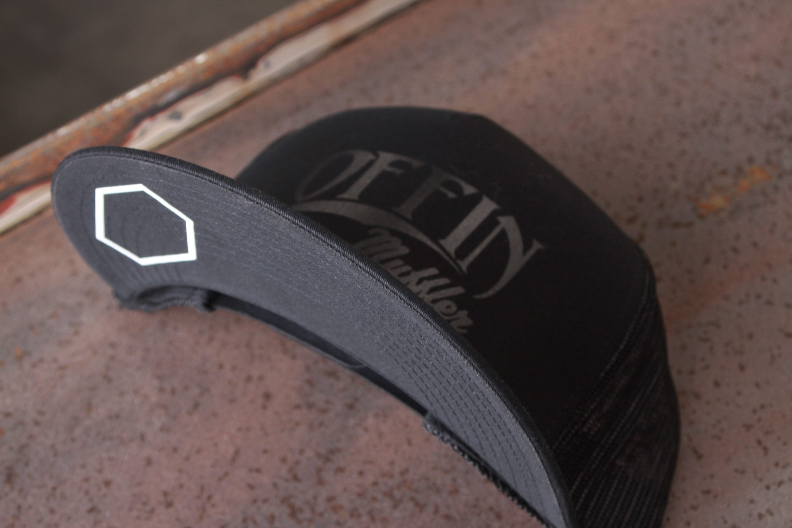 black coffin logo snap back